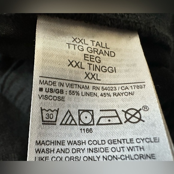 New GAP Size XXL Tall Wide Leg Linen Blend Pants - Picture 3 of 5